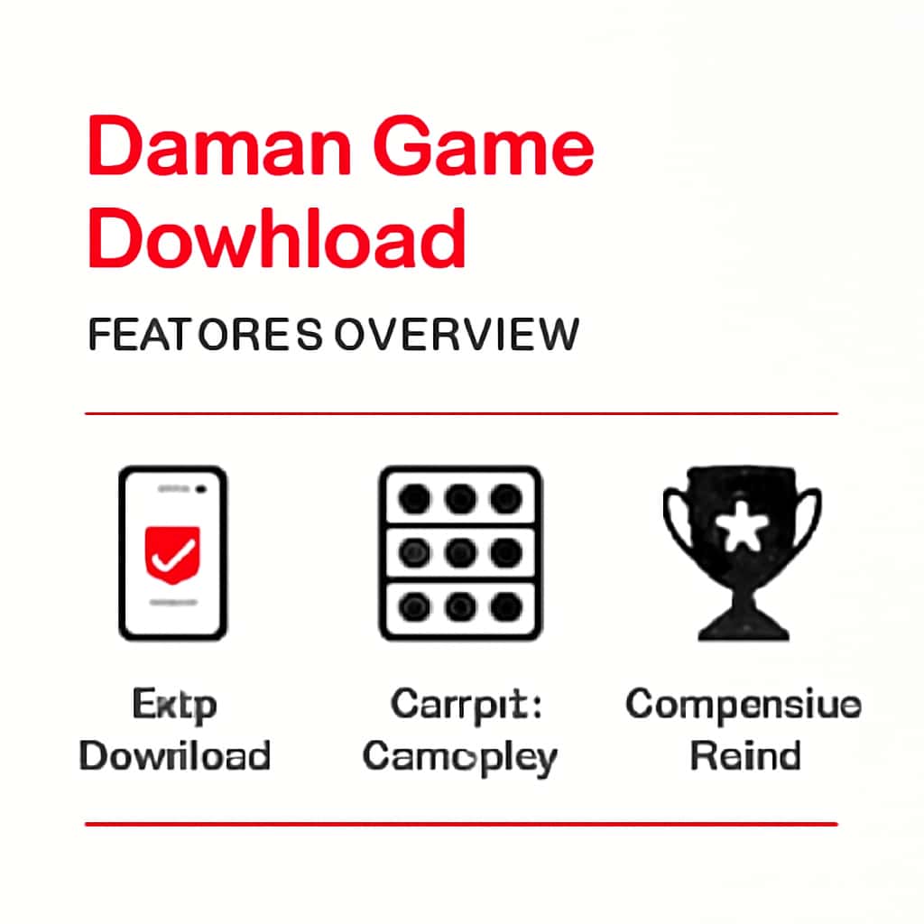 Illustration detailing features of Daman Game Download.