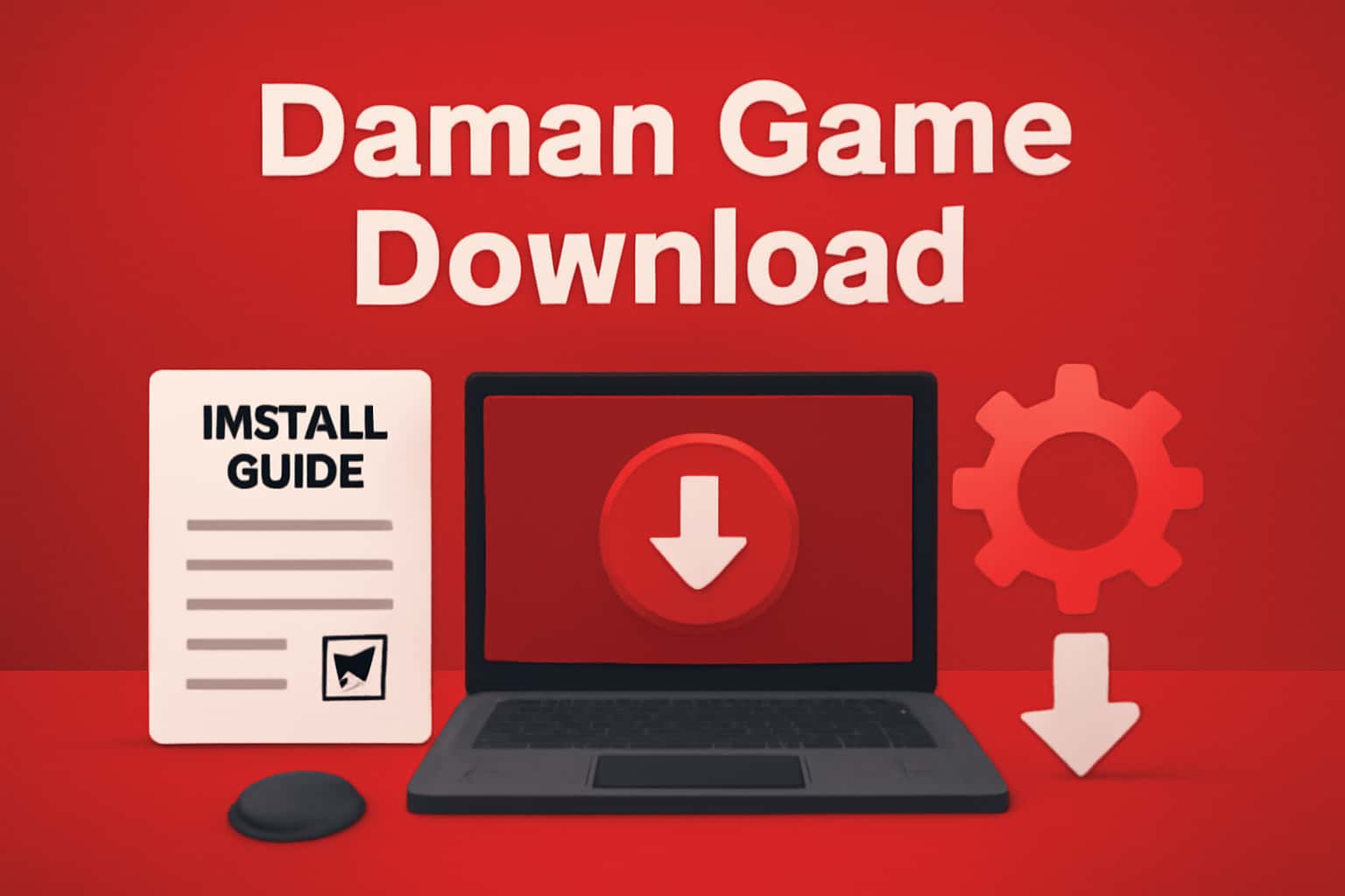A visually engaging image depicting the install guide for Daman Game Download.