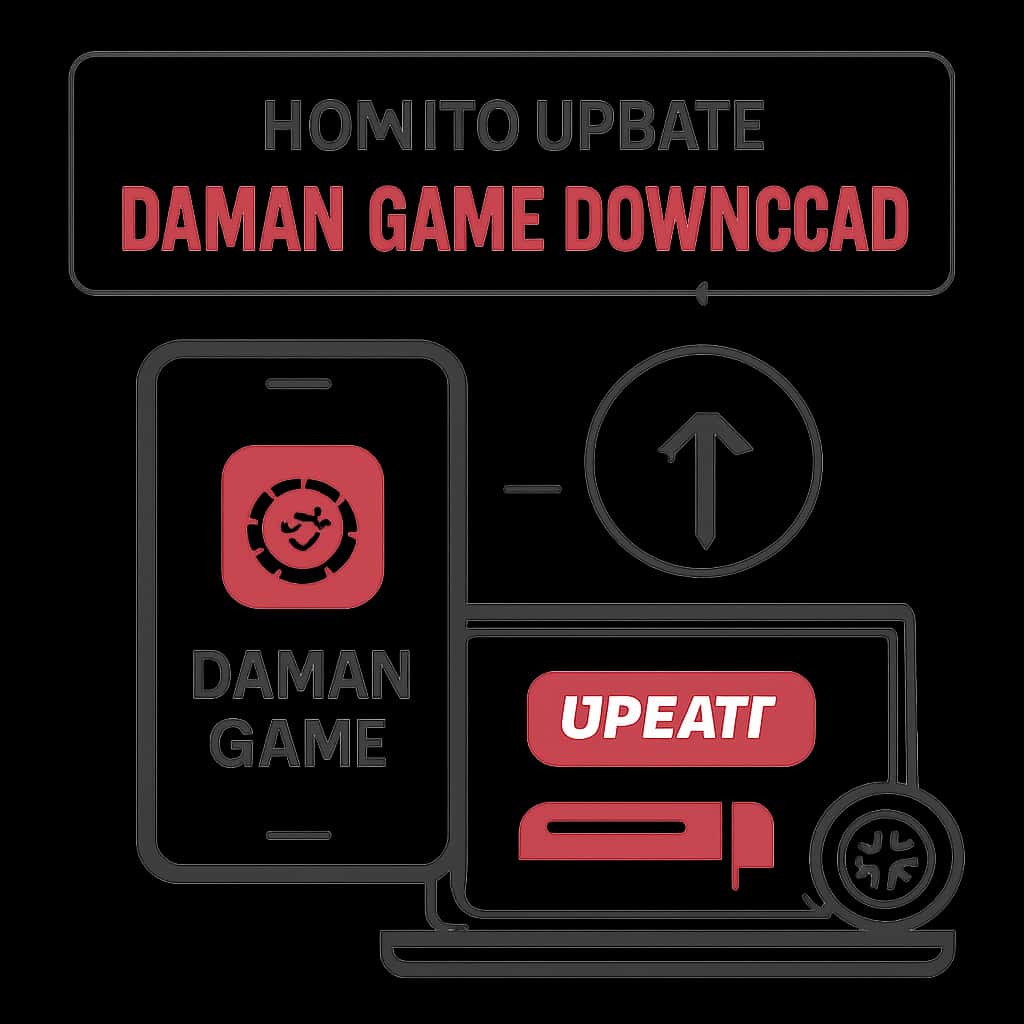 Illustration showing the update process for the Daman Game Download.
