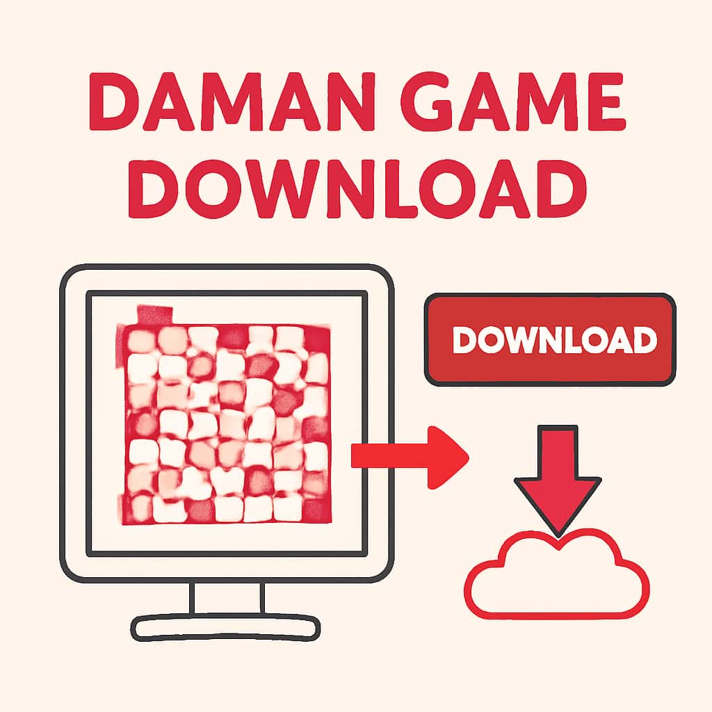 Illustration detailing the installation steps for Daman Game Download.