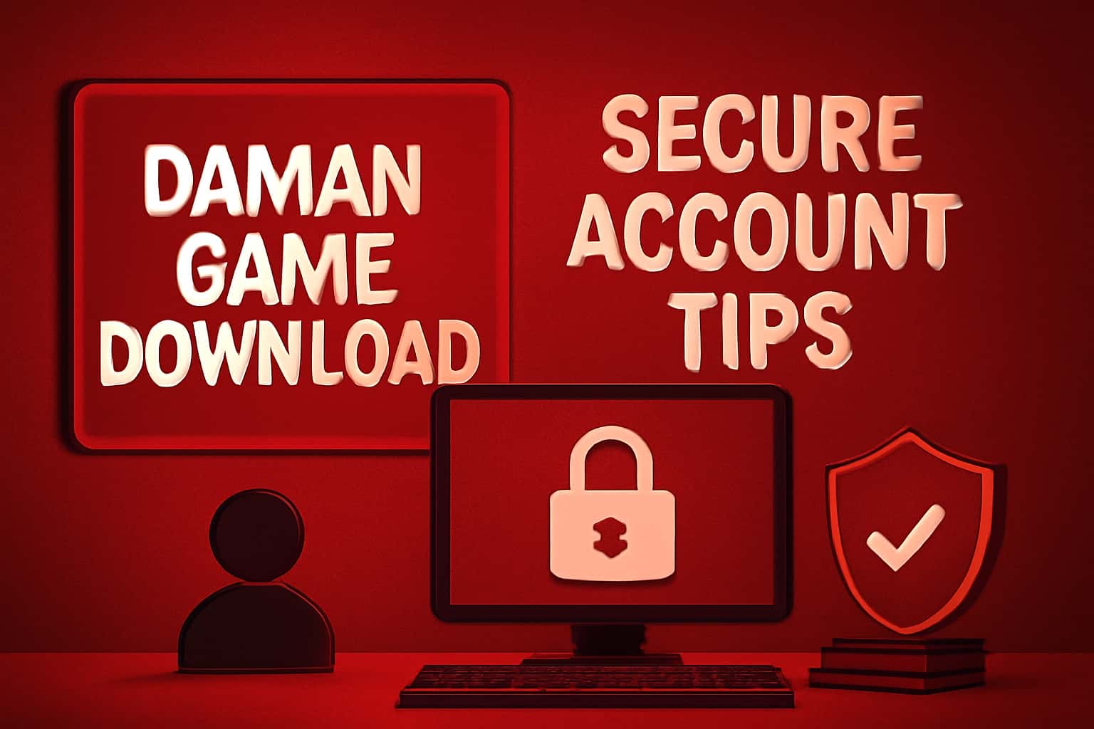 An informative scene illustrating tips for securely downloading the Daman Game Download app.